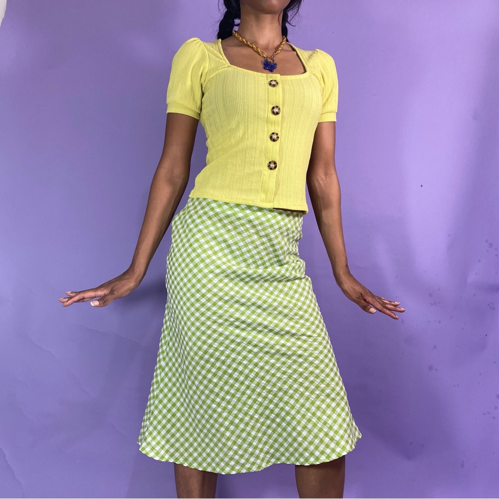 Ribbed Button Front Top
